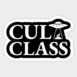 Wolf UFO Cult Class Art Logo Sticker